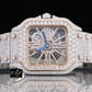 VVS Moissanite Studded Cartier Rose Gold Plated Diamond Watch customdiamjewel