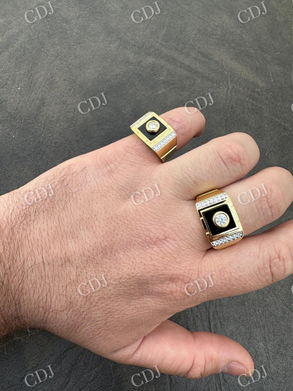 Natural Diamond 14K Gold Ring  customdiamjewel   