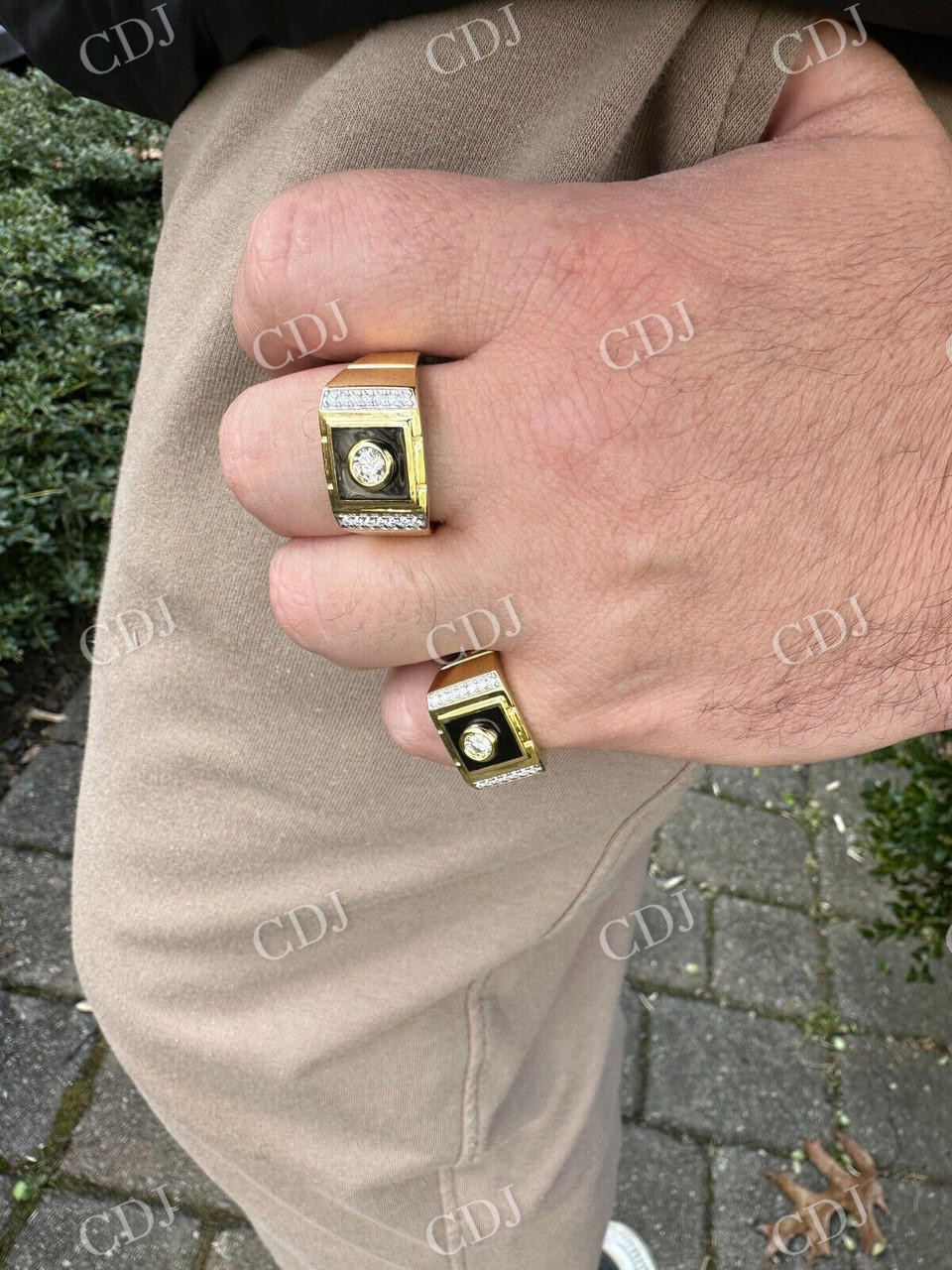 Natural Diamond 14K Gold Ring  customdiamjewel   