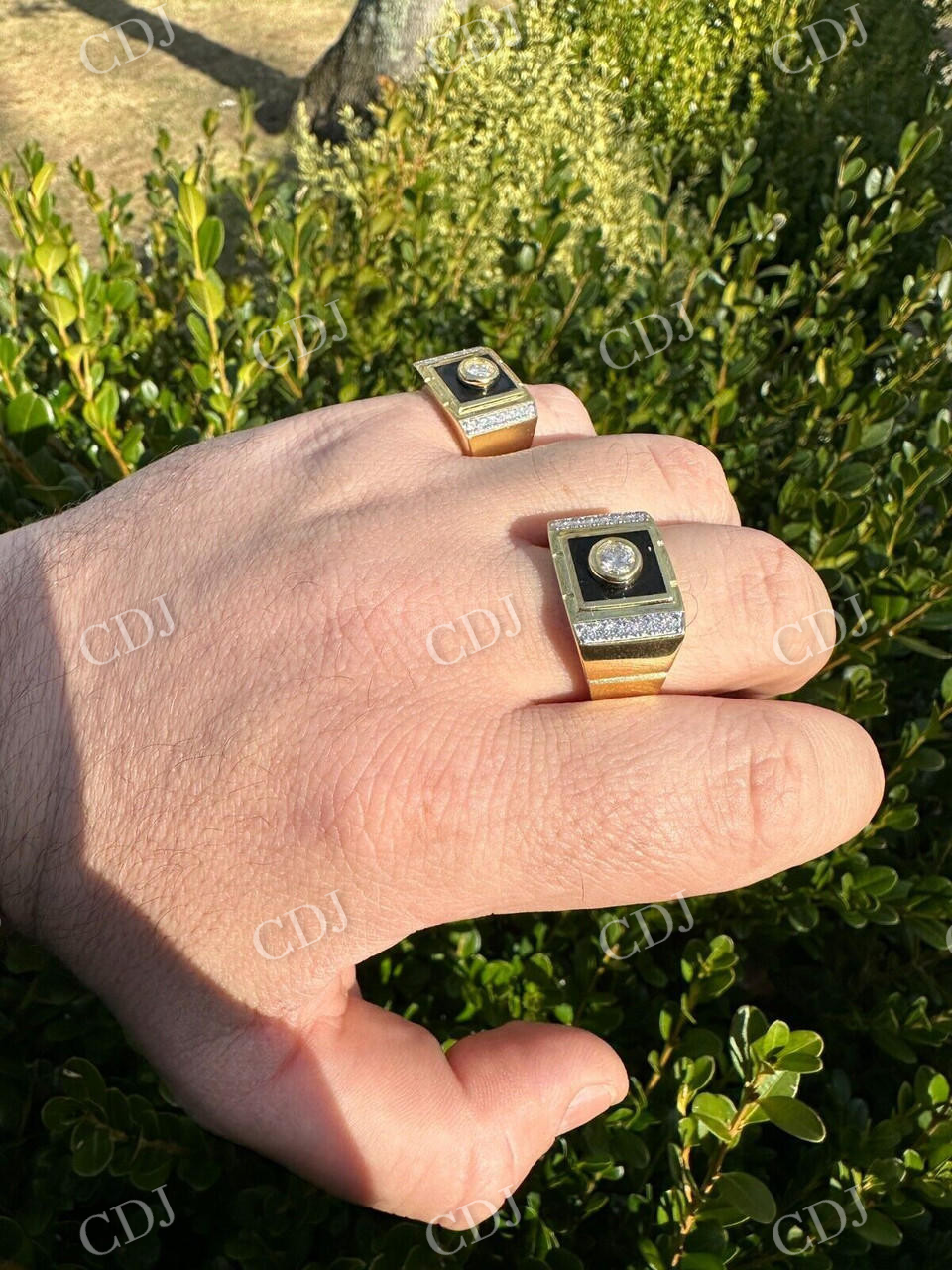 Natural Diamond 14K Gold Ring  customdiamjewel   