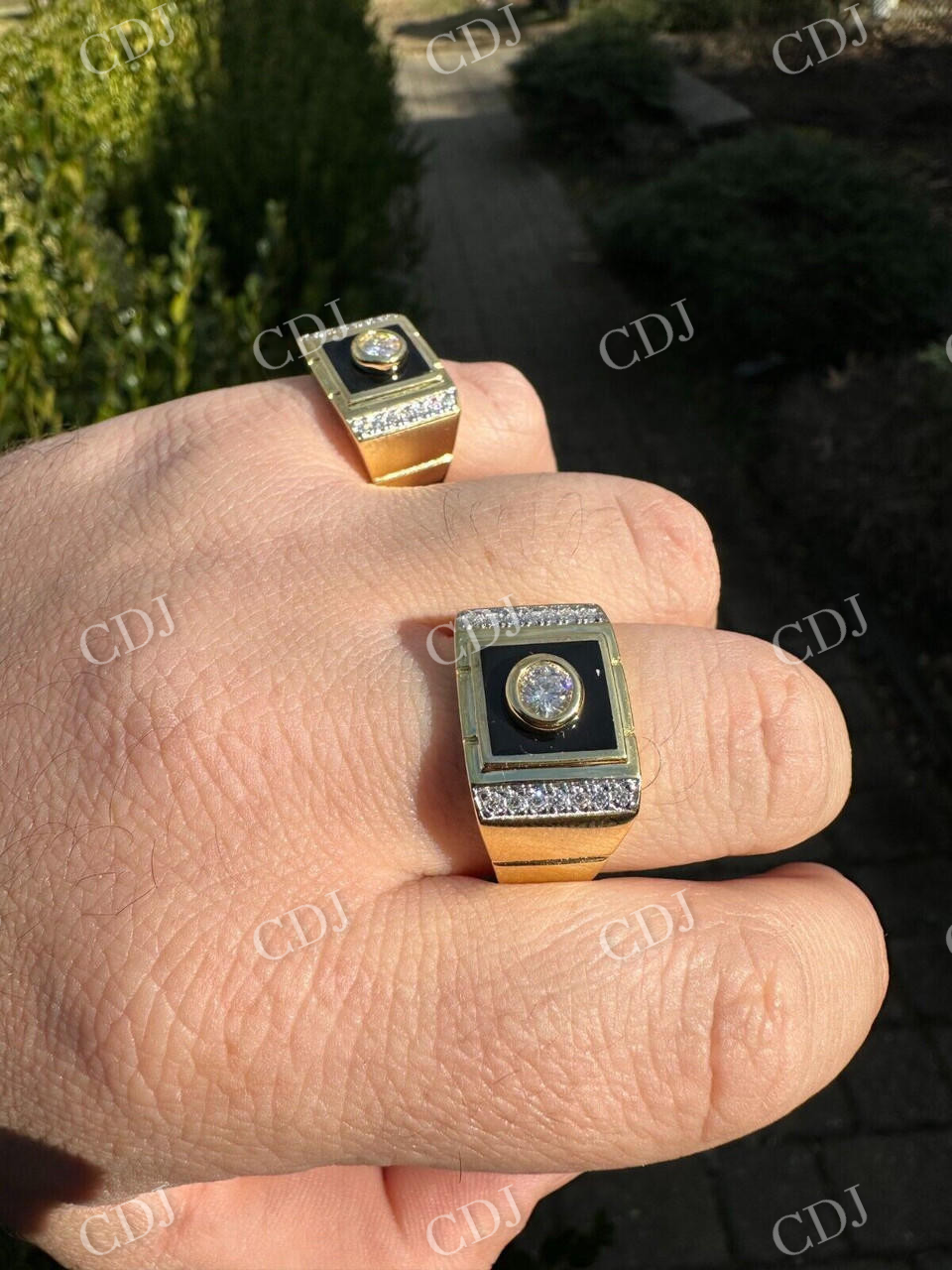 Natural Diamond 14K Gold Ring  customdiamjewel   