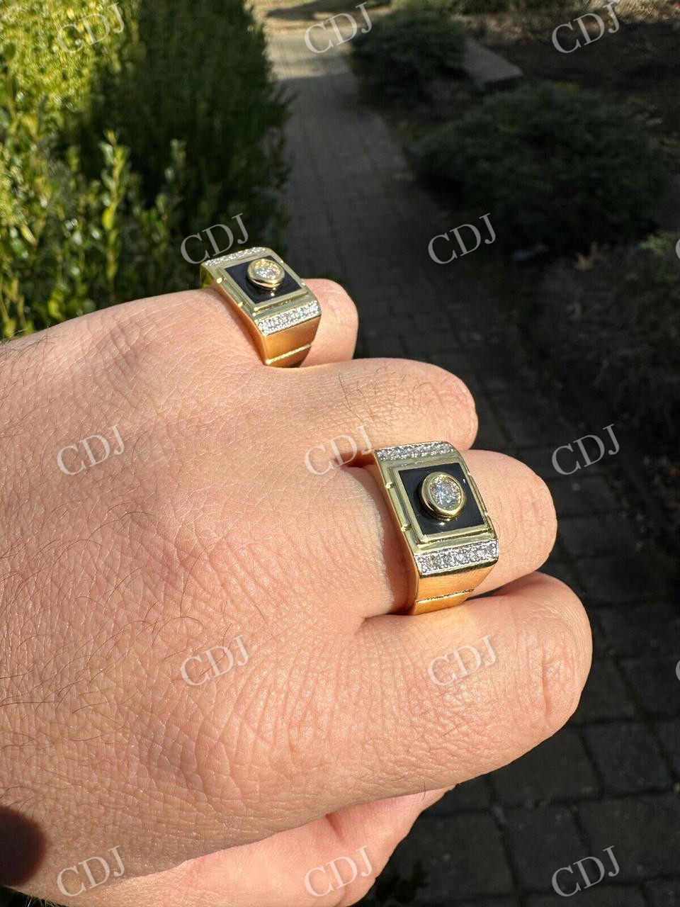Natural Diamond 14K Gold Ring  customdiamjewel   