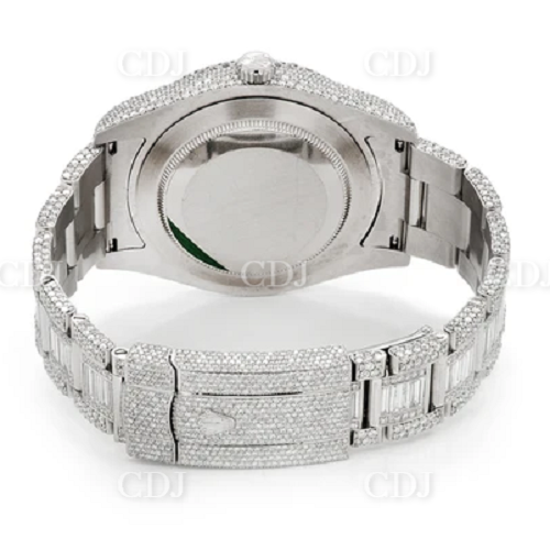 Luxury Style Customized Red Dial Moissanite Watch customdiamjewel