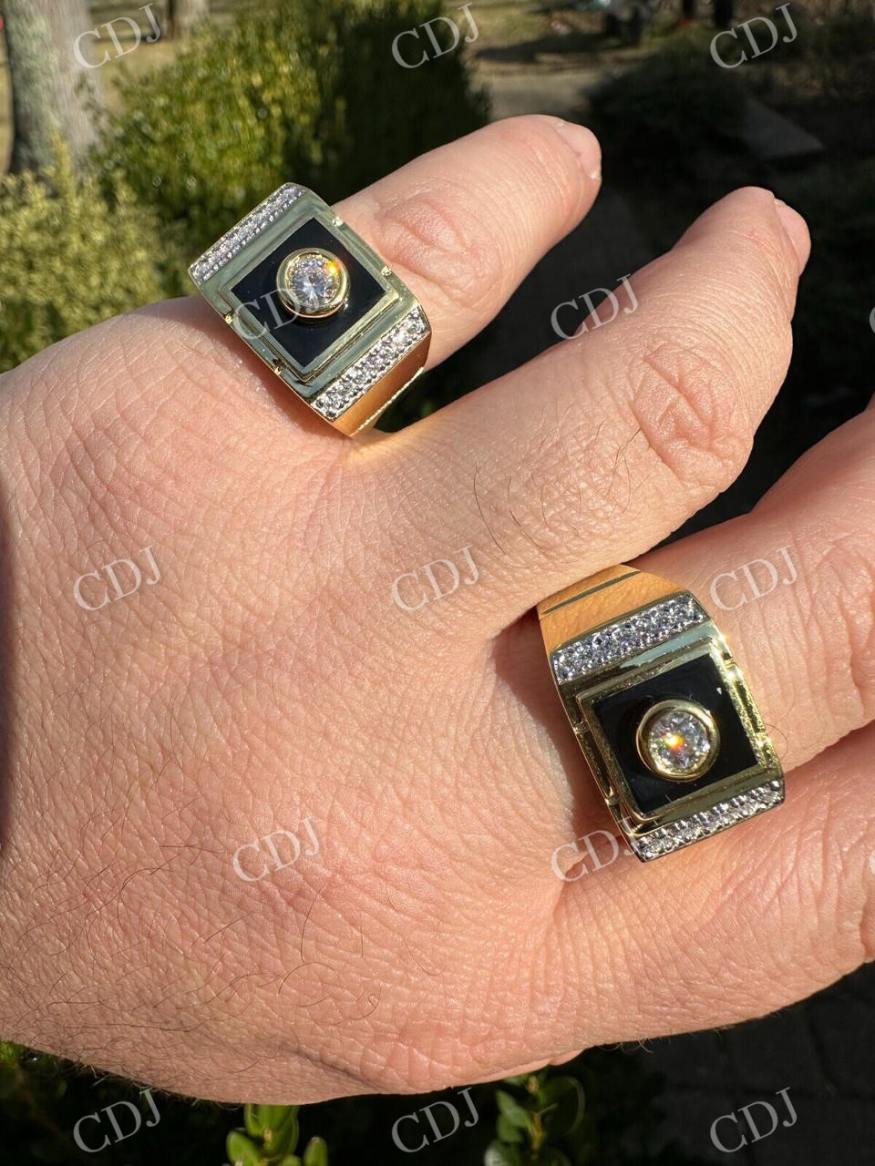 Natural Diamond 14K Gold Ring  customdiamjewel   