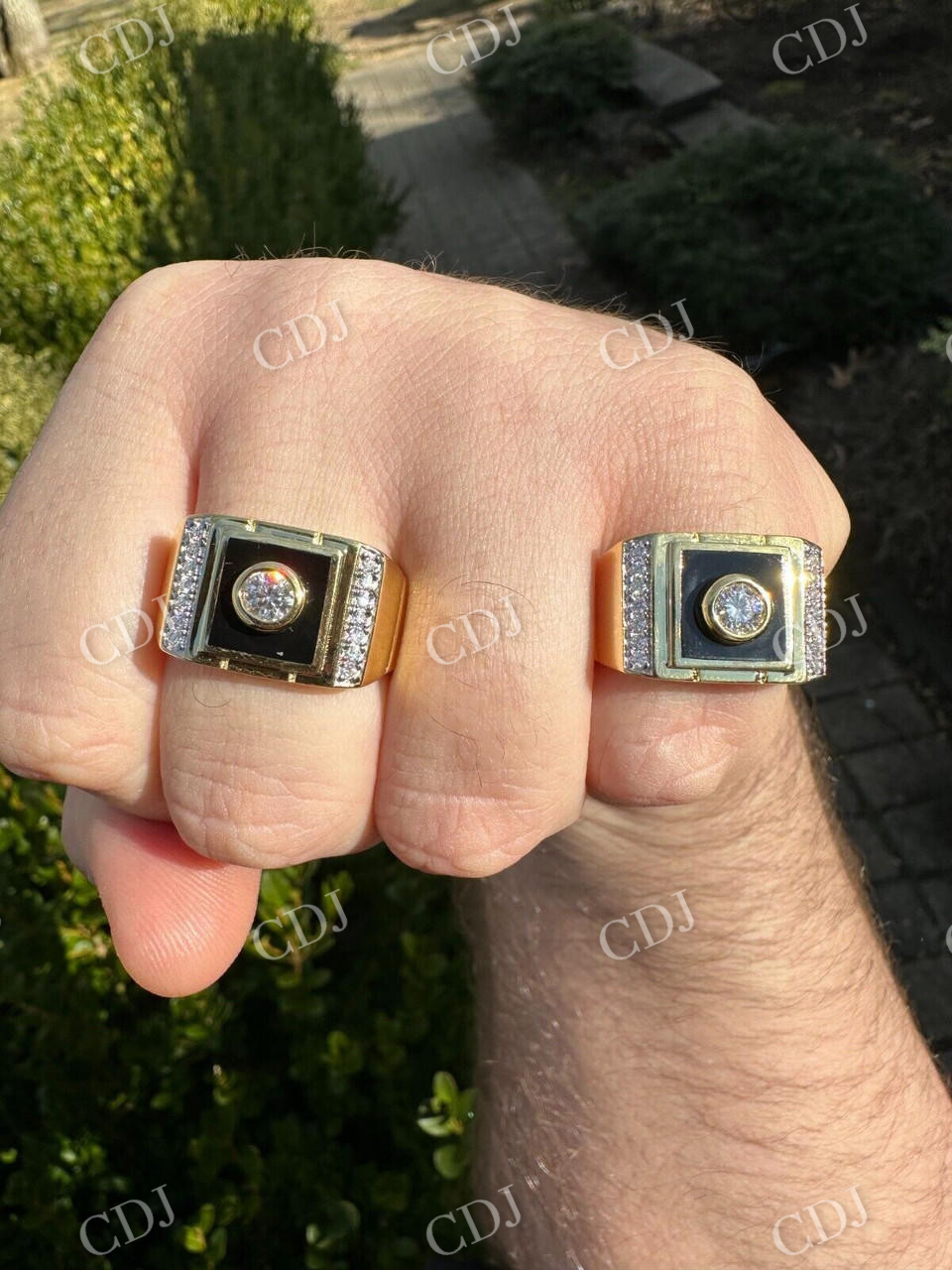Natural Diamond 14K Gold Ring  customdiamjewel   