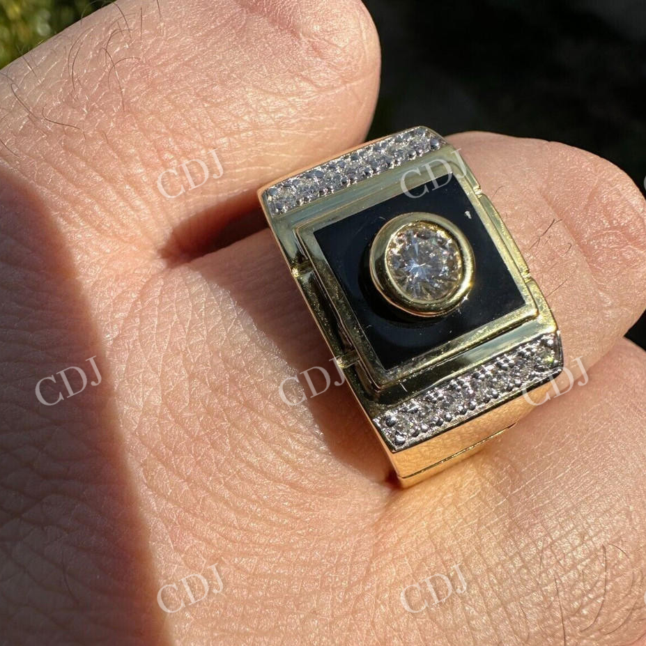 Natural Diamond 14K Gold Ring  customdiamjewel   