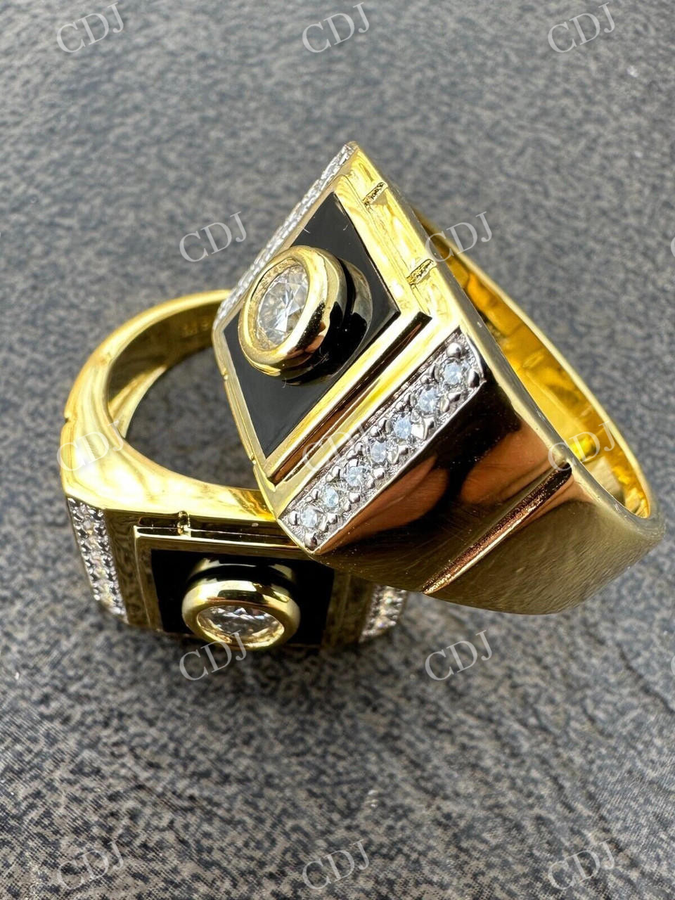 Natural Diamond 14K Gold Ring  customdiamjewel   