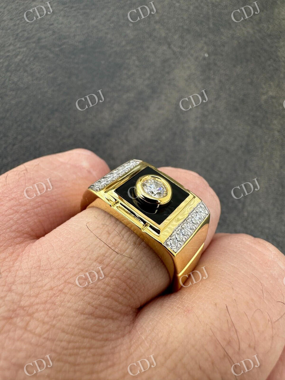 Natural Diamond 14K Gold Ring  customdiamjewel   