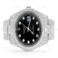 Moissanite Studded Rolex Black Dial Watch customdiamjewel