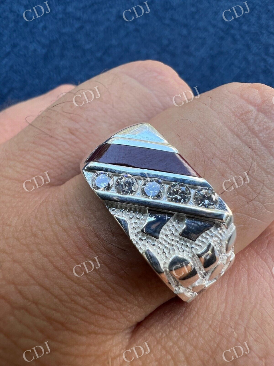 Iced Out Ring For Men  customdiamjewel   