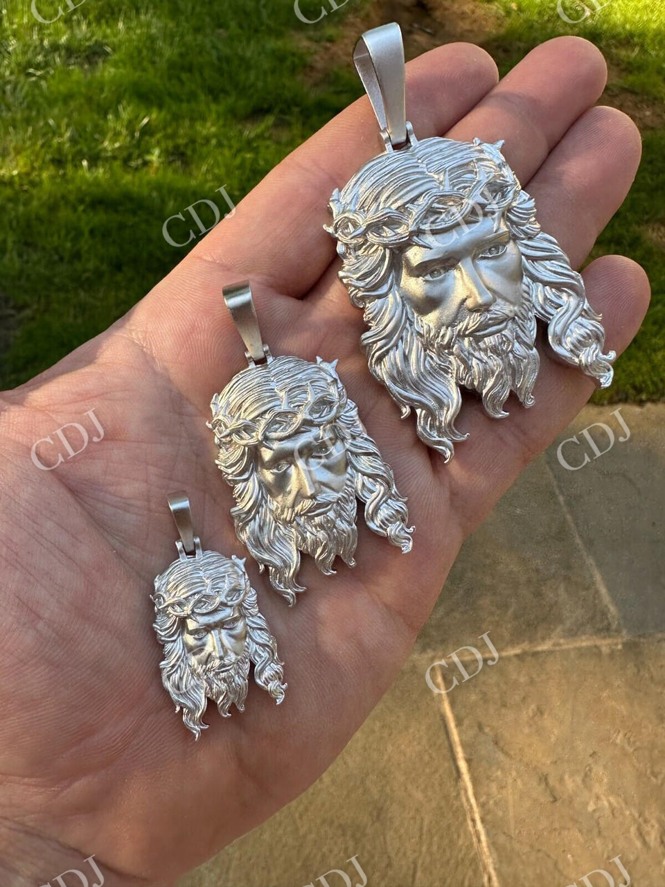 Hip Hop Plain Jesus Piece Pendant  customdiamjewel   