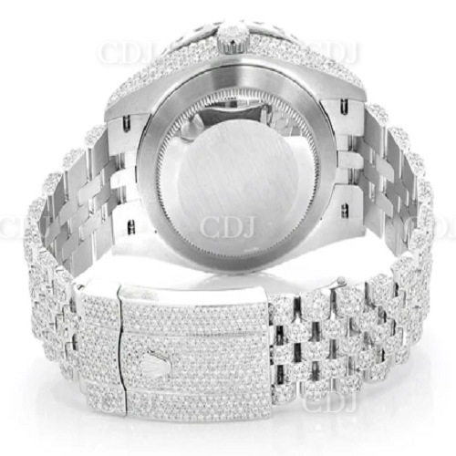 Trendy Rolex Moissanite Red Dial Rolex Oyster Watch customdiamjewel