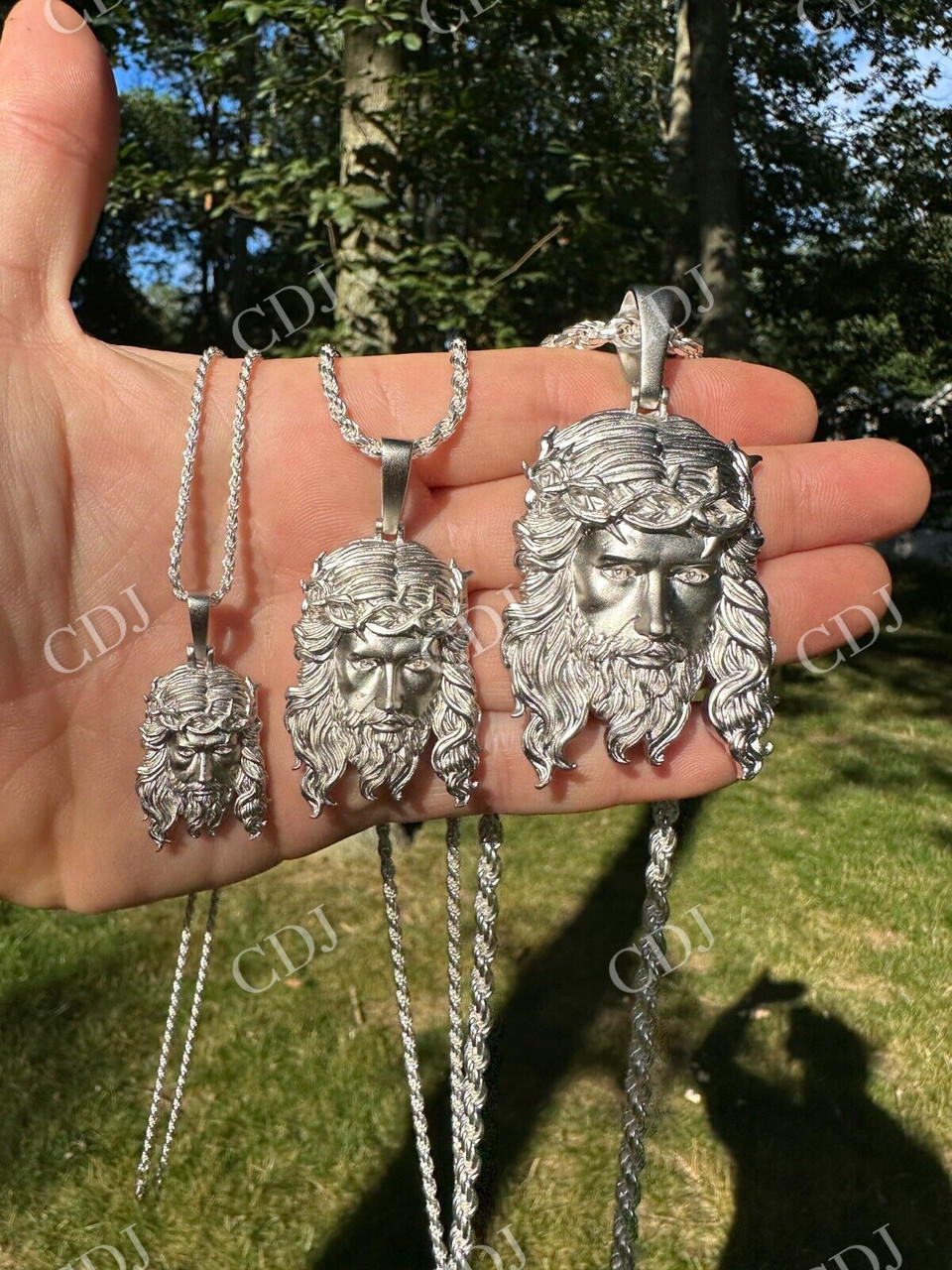 Hip Hop Plain Jesus Piece Pendant  customdiamjewel   