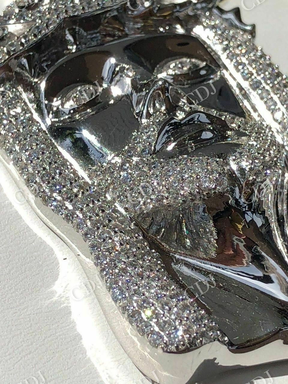 Hip Hop Moissanite Jesus Piece Pendant  customdiamjewel   