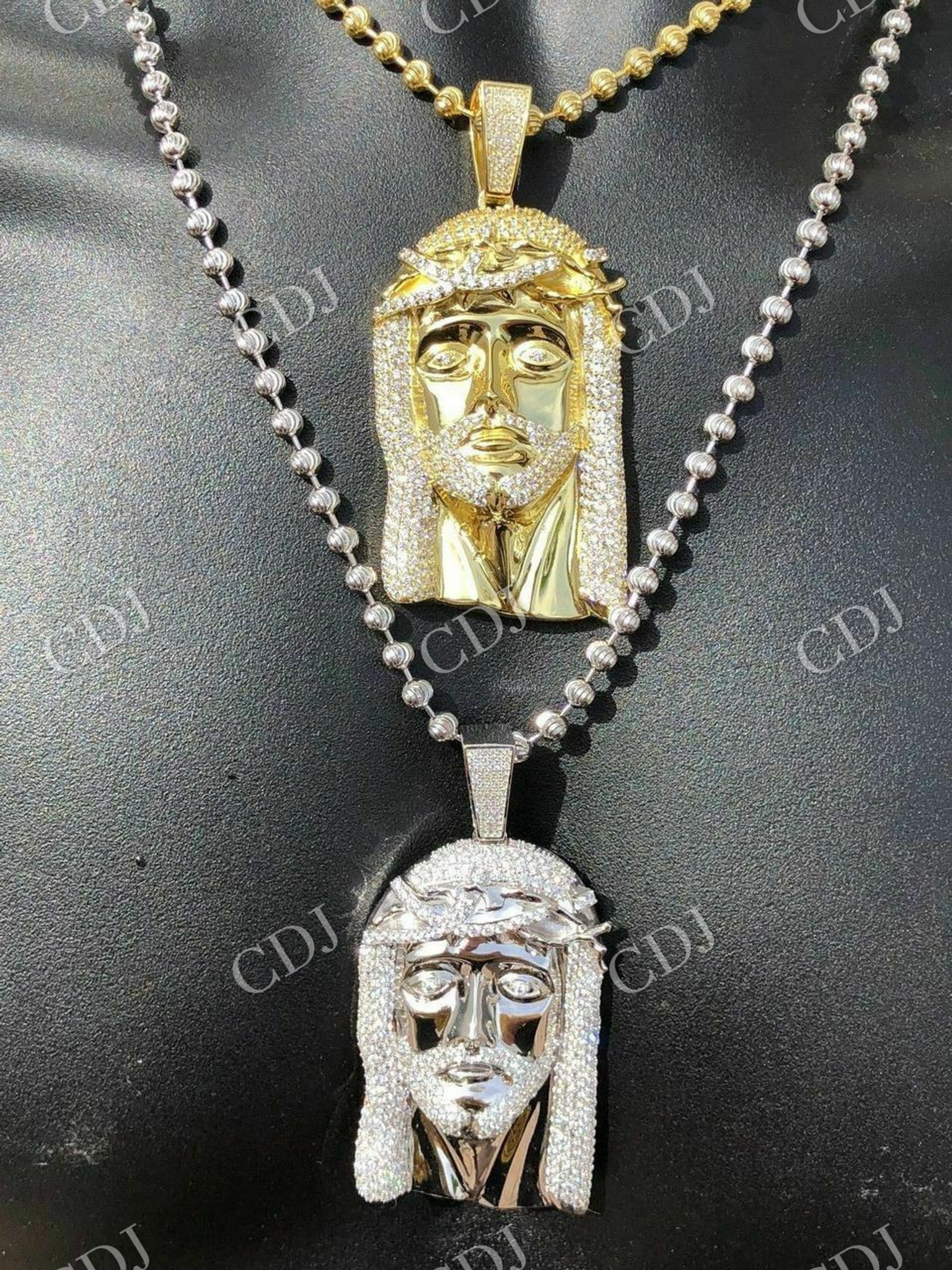 Hip Hop Moissanite Jesus Piece Pendant  customdiamjewel   