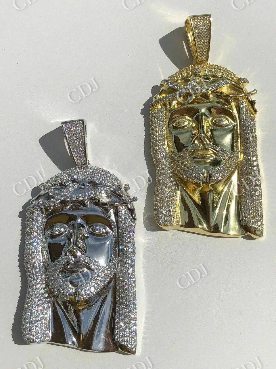 Hip Hop Moissanite Jesus Piece Pendant  customdiamjewel   
