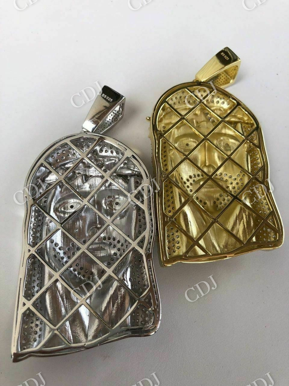 Hip Hop Moissanite Jesus Piece Pendant  customdiamjewel   