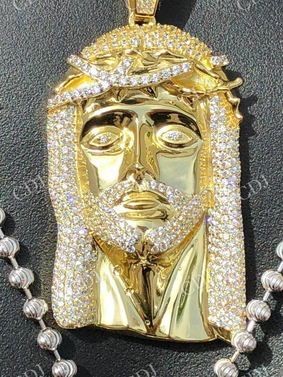 Hip Hop Moissanite Jesus Piece Pendant  customdiamjewel   