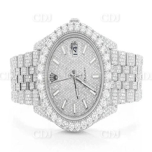 Moissanite Diamond Studded Men's Watch VVS Diamond Luxury Watch customdiamjewel