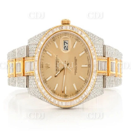 Moissanite Diamond Men Wrist Watch customdiamjewel