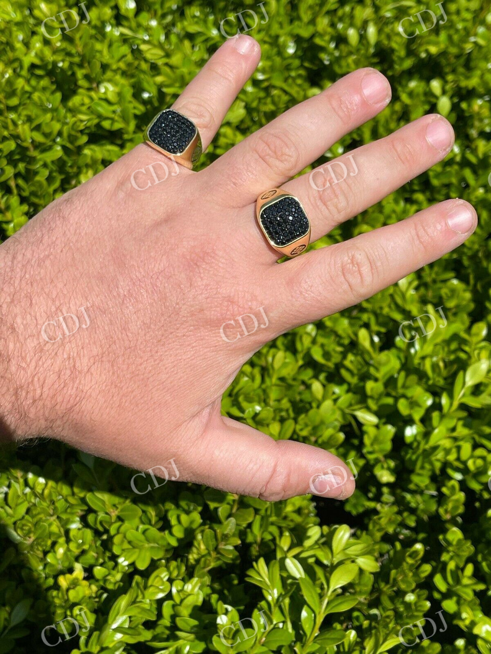 18K Yellow  Gold Hip Hop Ring  customdiamjewel   