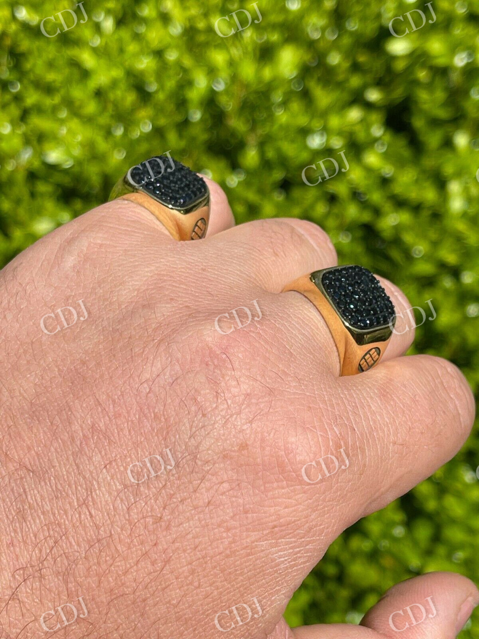 18K Yellow  Gold Hip Hop Ring  customdiamjewel   