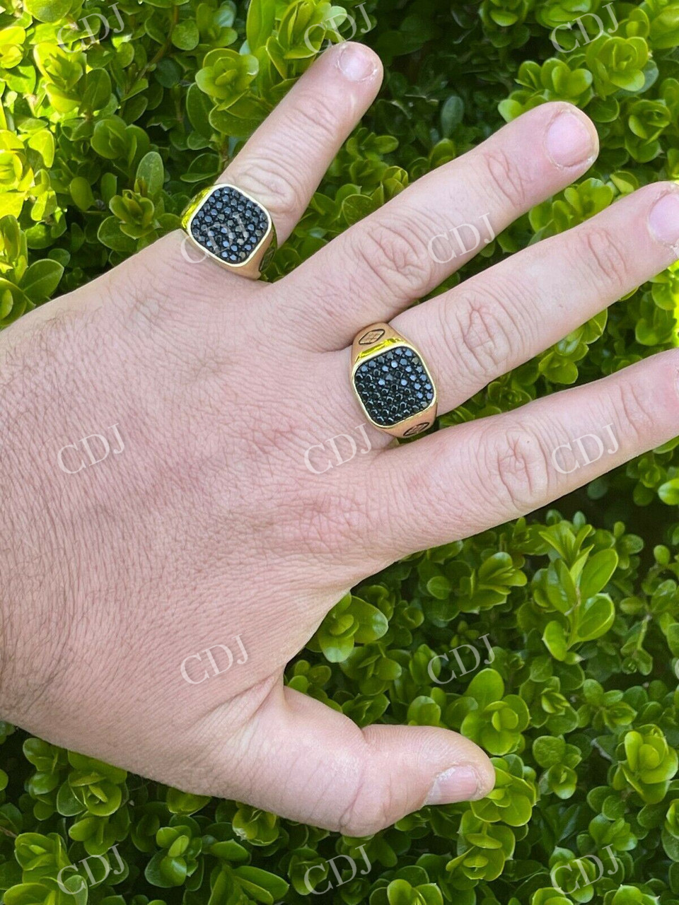 18K Yellow  Gold Hip Hop Ring  customdiamjewel   