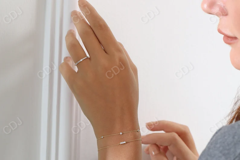 0.20CTW Moissanite Solitaire Bracelet  customdiamjewel   