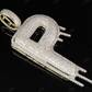 2" 10K Gold Diamond Letter 'P' Initial Drip Pendant CustomDiamJewel