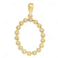 1" 0.25 CTW 10K Gold Natural Diamond Initial O Letter Pendant CustomDiamJewel