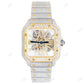 Cartier Skeleton Iced Out Hip Hop Watch customdiamjewel