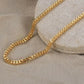 18K Solid Yellow Gold 2.5mm Franco Chain Necklace For Men hip hop jewelry CustomDiamJewel