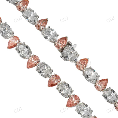 Lab Grown Diamond 14K Gold Tennis Necklace hip hop jewelry CustomDiamJewel