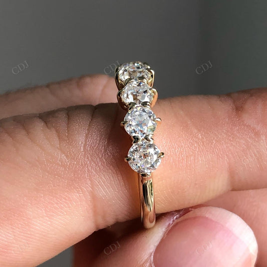 Round Cut 5 Stone Lab Grown Diamond Band