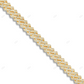 18KT Yellow Gold Fully Iced Out Moissanite Cuban Link Chain CustomDiamJewel