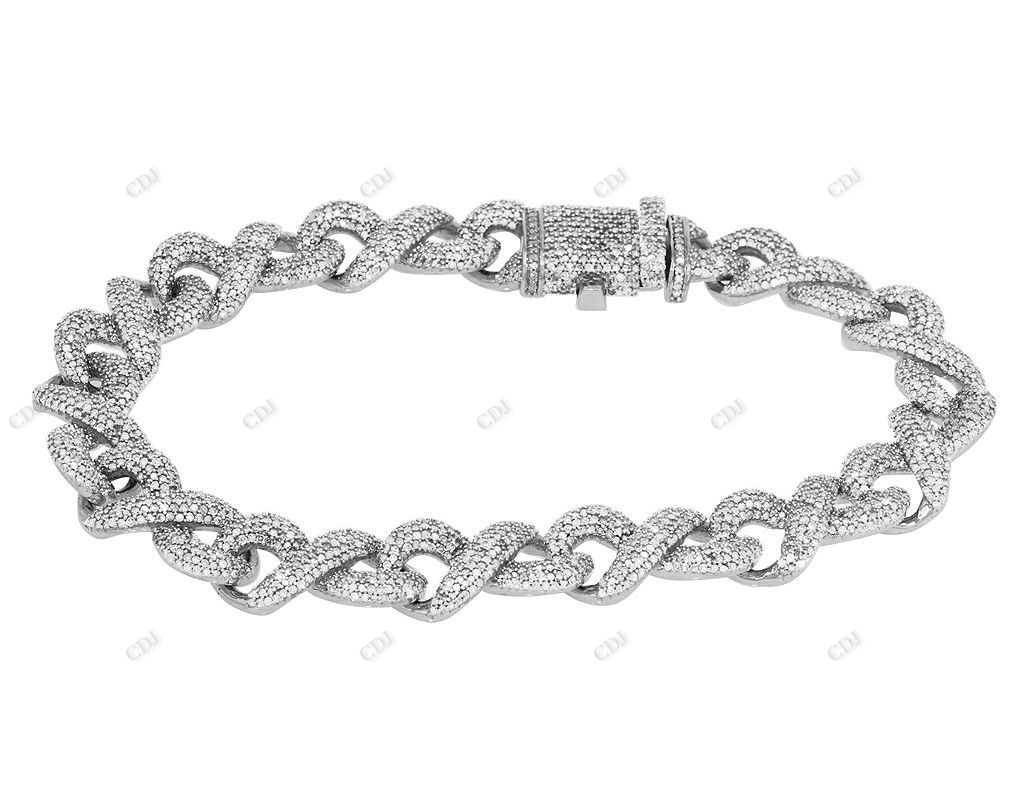Unique VVS Moissanite Infinity Style unisex Bracelet