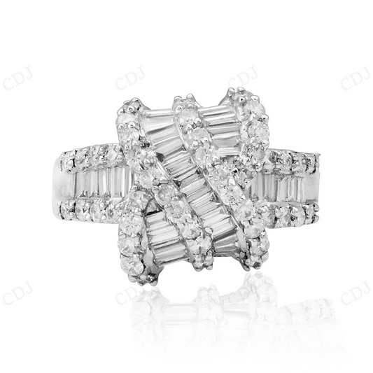 18K White Gold Lab Grown Diamond Ring For Men hip hop jewelry CustomDiamJewel