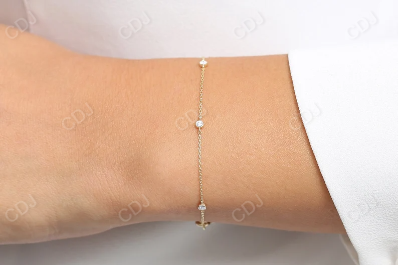 0.20CTW Moissanite Solitaire Bracelet  customdiamjewel   