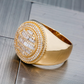 Oval Baguette Moissanite Iced Out Gold Plated Ring hip hop jewelry customdiamjewel