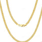18K Solid Yellow Gold 2.5mm Franco Chain Necklace For Men hip hop jewelry CustomDiamJewel