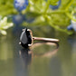 Black Teardrop Solitaire Moissanite Ring customdiamjewel