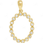 1" 0.25 CTW 10K Gold Natural Diamond Initial O Letter Pendant CustomDiamJewel