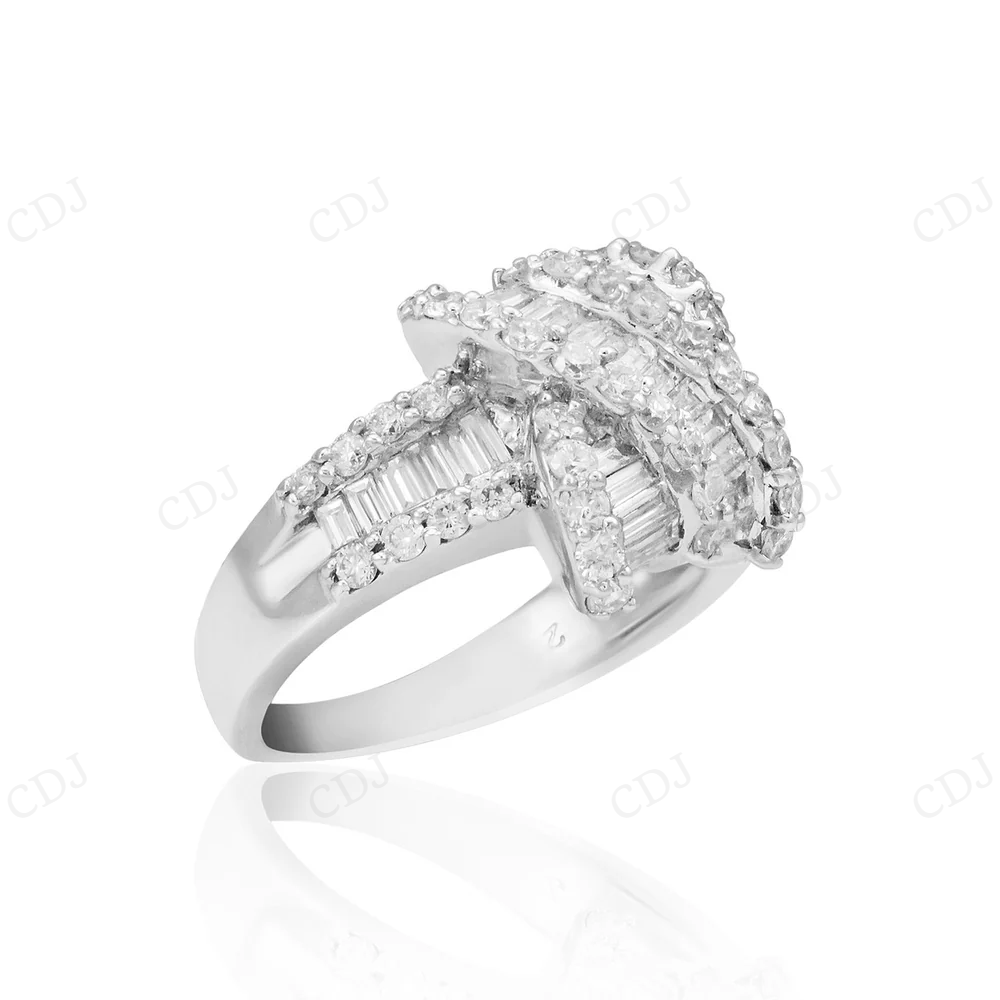 18K White Gold Lab Grown Diamond Ring For Men hip hop jewelry CustomDiamJewel