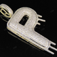 2" 10K Gold Diamond Letter 'P' Initial Drip Pendant CustomDiamJewel
