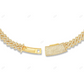 18KT Yellow Gold Fully Iced Out Moissanite Cuban Link Chain CustomDiamJewel