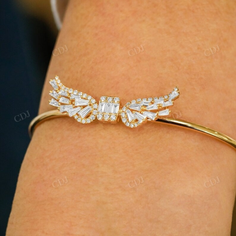 Unique Angel Wing Designer CVD Diamond Bracelet  customdiamjewel   