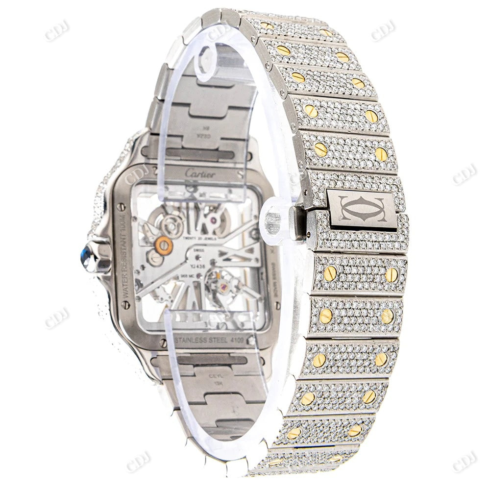 Cartier Skeleton Iced Out Hip Hop Watch customdiamjewel