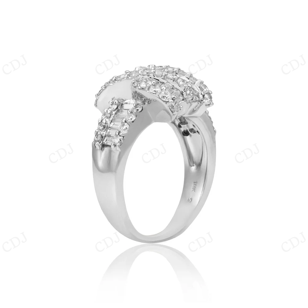 18K White Gold Lab Grown Diamond Ring For Men hip hop jewelry CustomDiamJewel