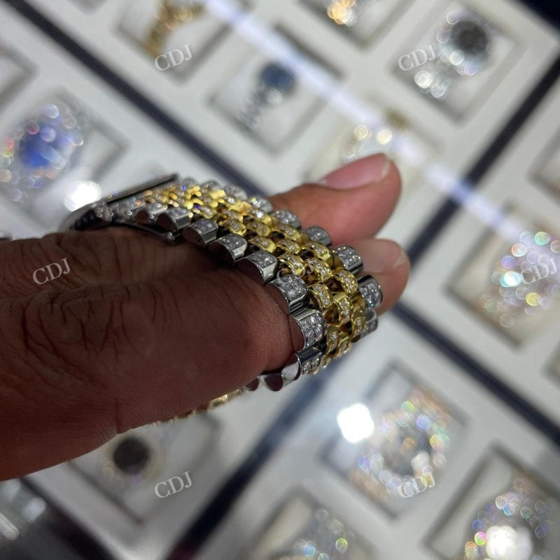 36mm Rolex Big Bezel on Diamond Rainbow Digit Rolex Watch For Men customdiamjewel