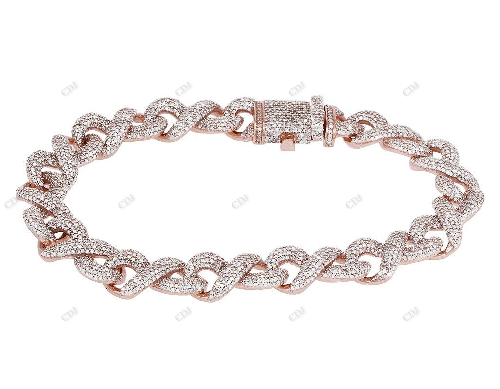 Unique VVS Moissanite Infinity Style unisex Bracelet